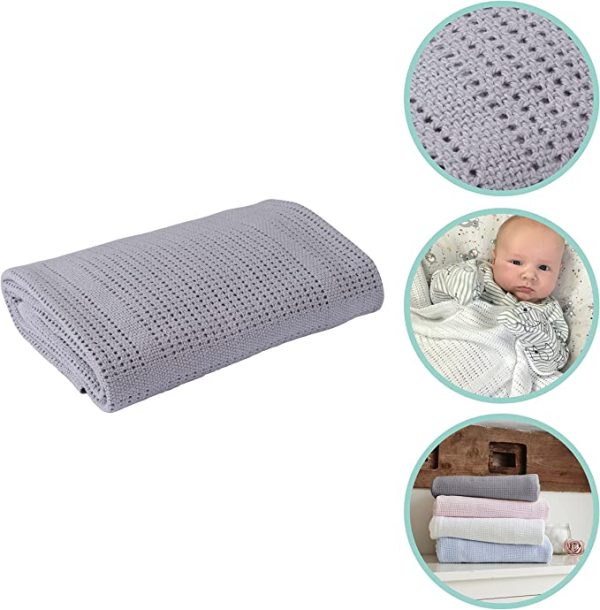 Warm & Cosy Cellular Baby Blanket | 100% Extra Soft Breathable