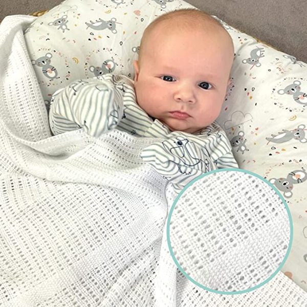 Warm & Cosy Cellular Baby Blanket | 100% Extra Soft Breathable