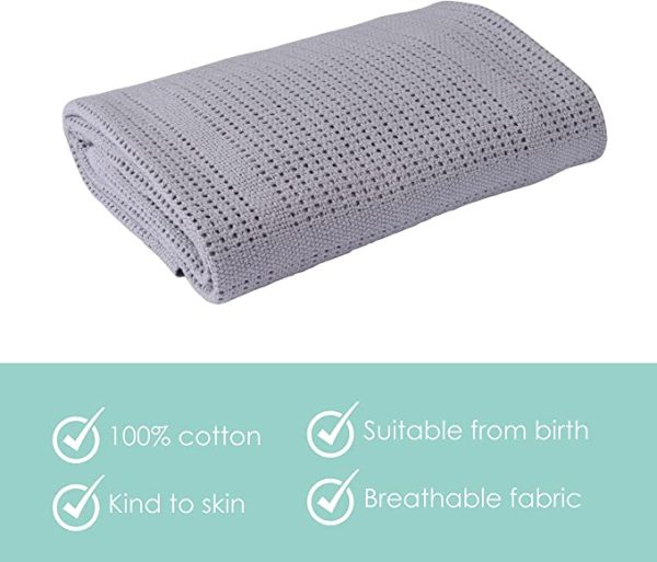 Warm & Cosy Cellular Baby Blanket | 100% Extra Soft Breathable